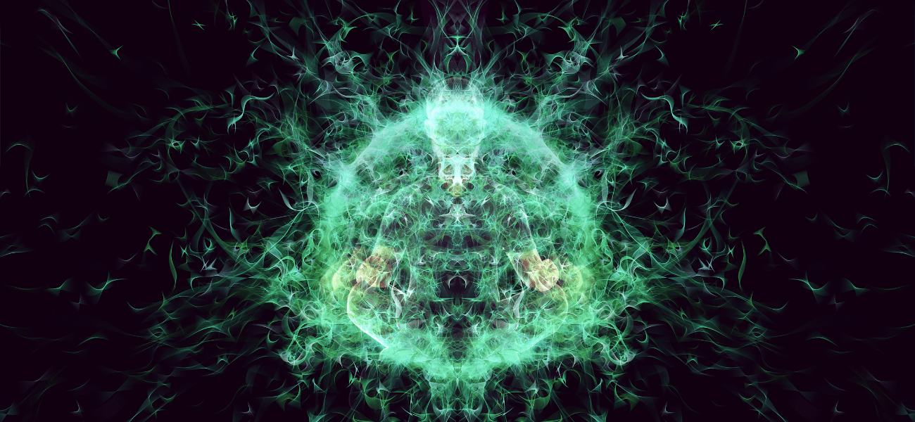 Person exploring their aura at a green vibration.