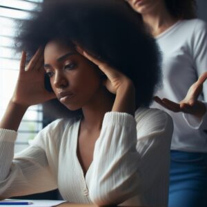 A black woman learning how to manage her stress in a relationship - 4Q Boundaries