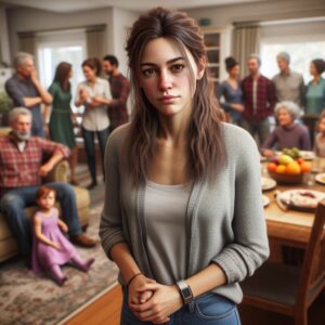 Woman's emotional boundaries feels compromised around family.